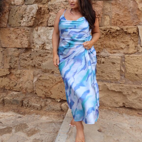Satin Maxi Slip Dress - Picture 1 of 5
